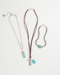 Chico's Convertible Turquoise & Charms Motif Necklace TURQUOISE