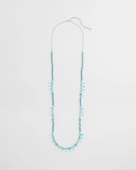 Chico's Teal Beaded Single Strand Necklace TURQUOISE