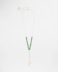 Chico's Convertible Beaded Lariat Y-Necklace GREEN