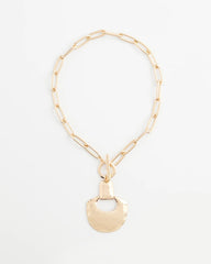 Chico's Goldtone Toggle Pendant Necklace GOLD
