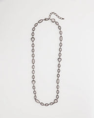 Chico's Frosted Quartz Single Strand Necklace NEUTRAL