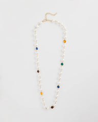 Chico's Beaded Faux Pearl Single-Strand Necklace PEARL