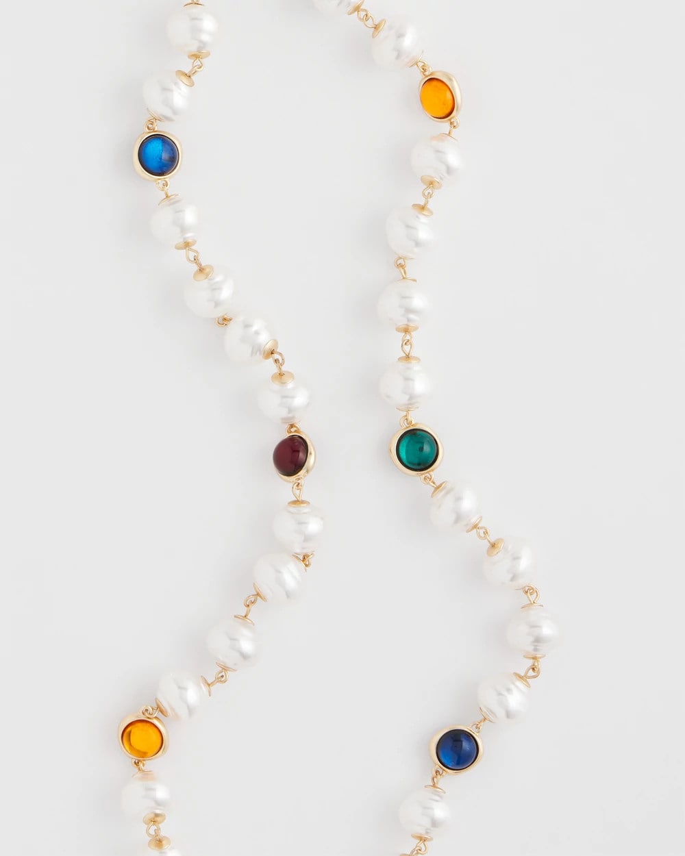 Chico's Beaded Faux Pearl Single-Strand Necklace PEARL
