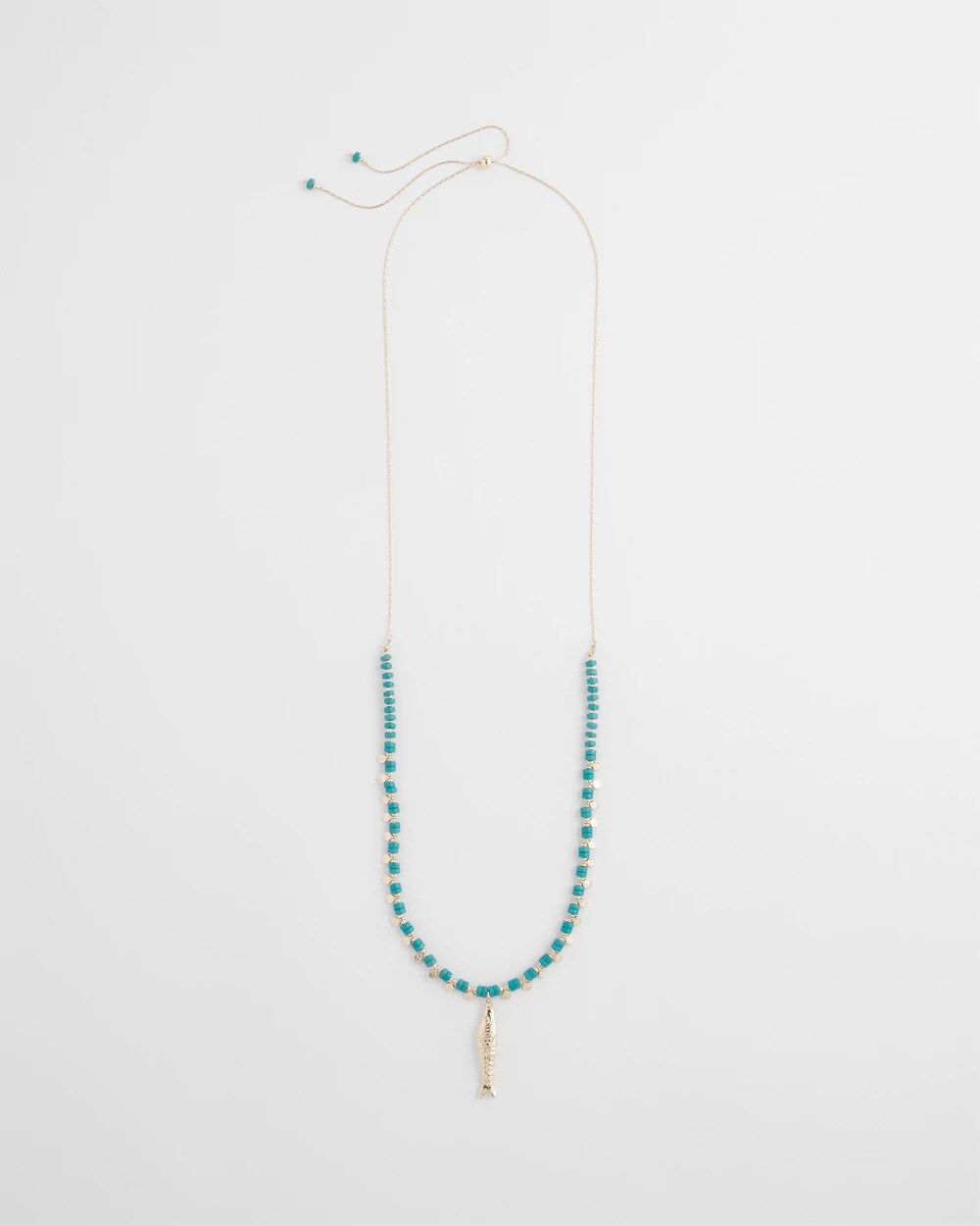Chico's Turquoise Bead Necklace BLUE