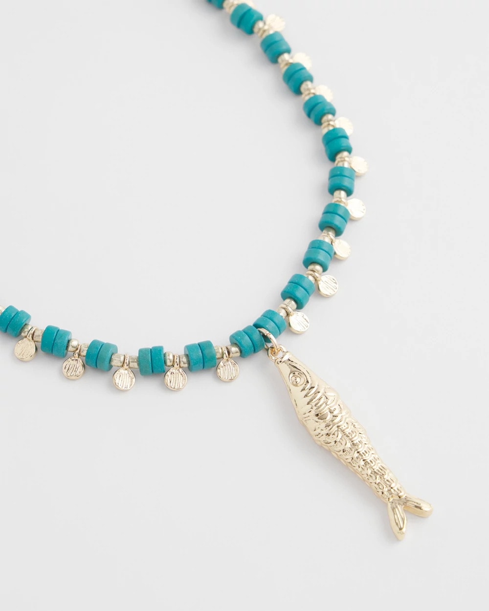 Chico's Turquoise Bead Necklace BLUE