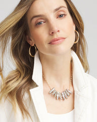 Chico's Convertible Abalone Pendant Necklace NEUTRAL