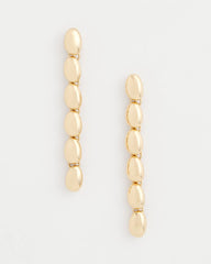 Chico's Gold Linear Beaded Earrings GOLD