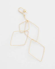 Chico's Diamond Shaped Linear Earrings GOLD