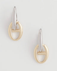 Chico's Mixed Metal Link Earrings MIXED METALS