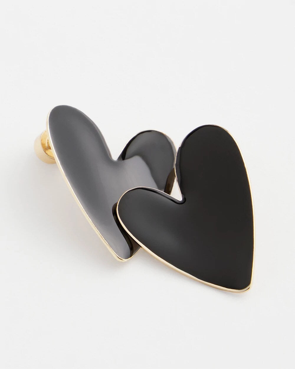 Chico's Black Heart Earrings BLACK