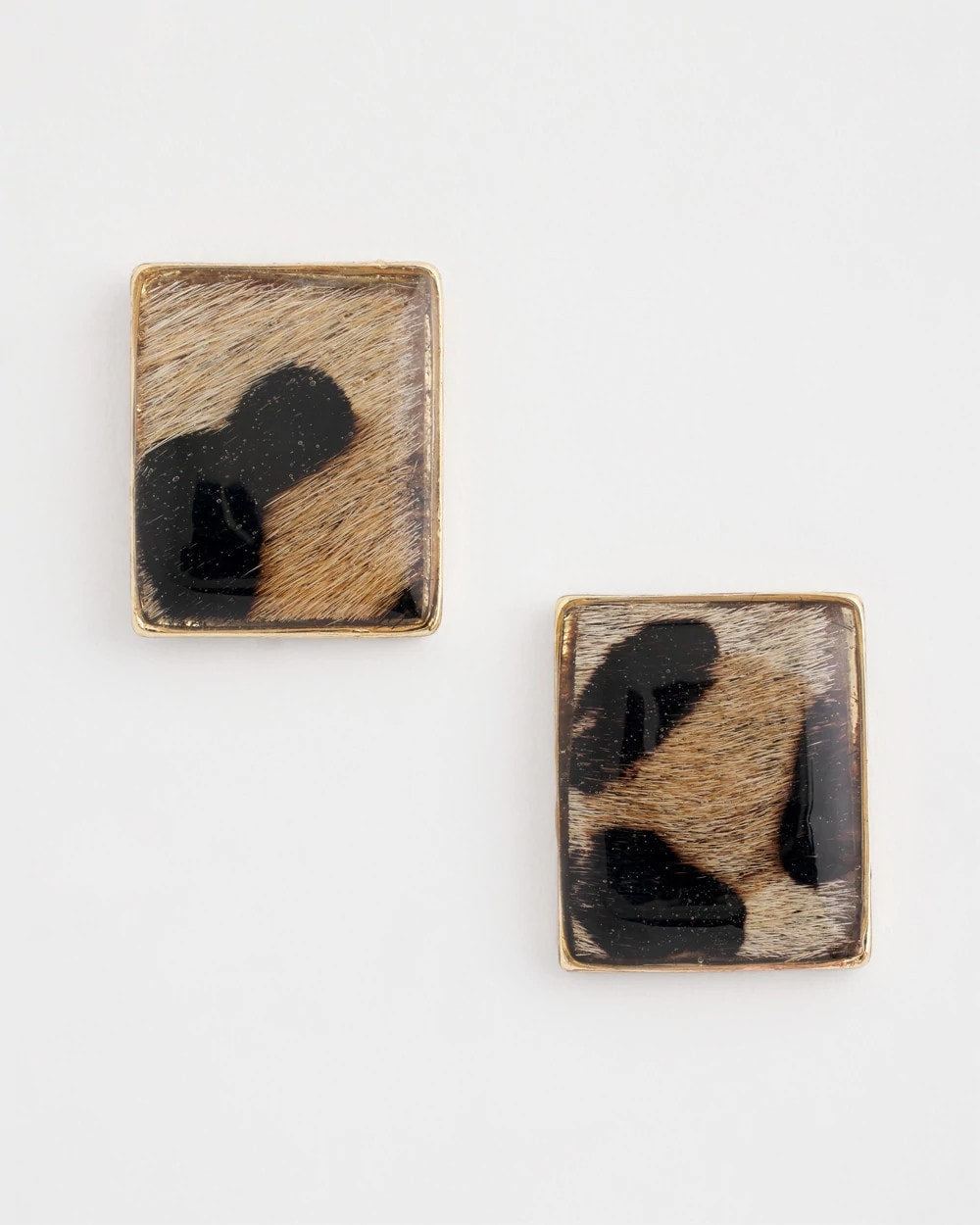 Chico's Chico's Originals Animal Square Stud Earrings ANIMAL PRINT