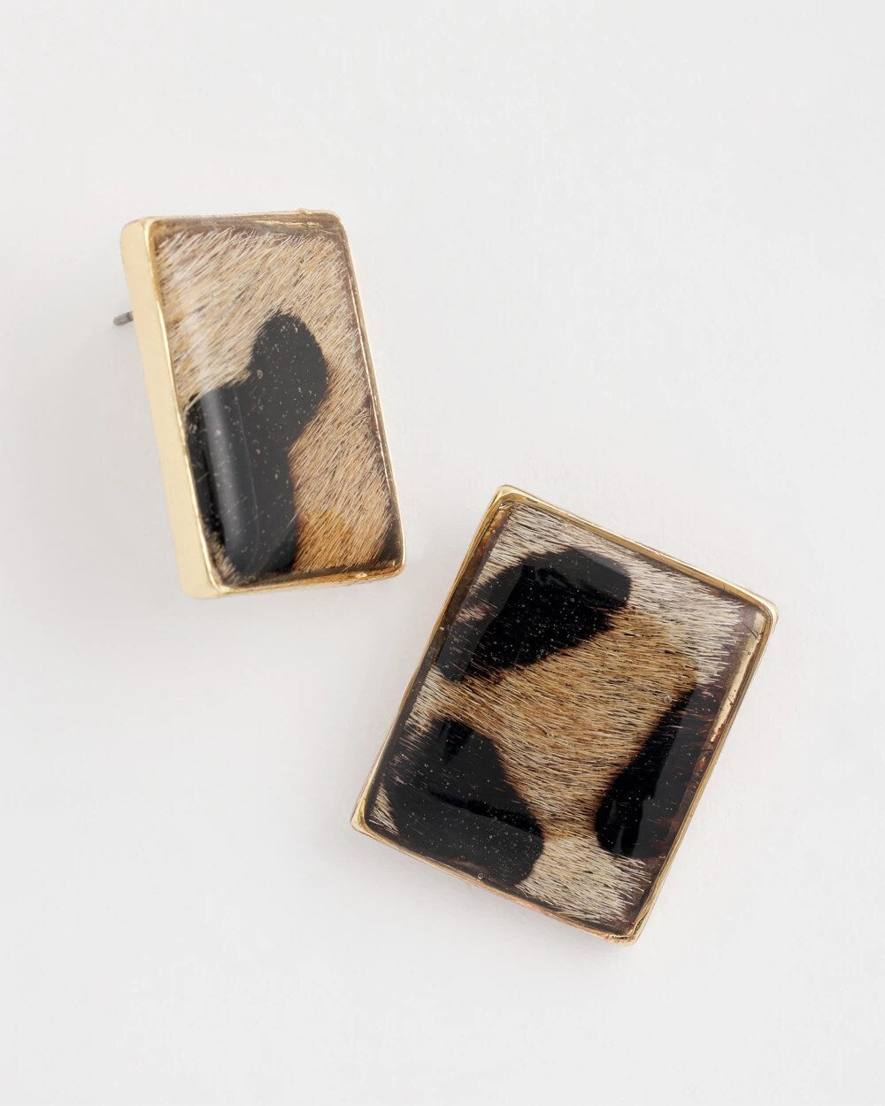 Chico's Chico's Originals Animal Square Stud Earrings ANIMAL PRINT