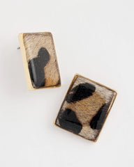 Chico's Chico's Originals Animal Square Stud Earrings ANIMAL PRINT