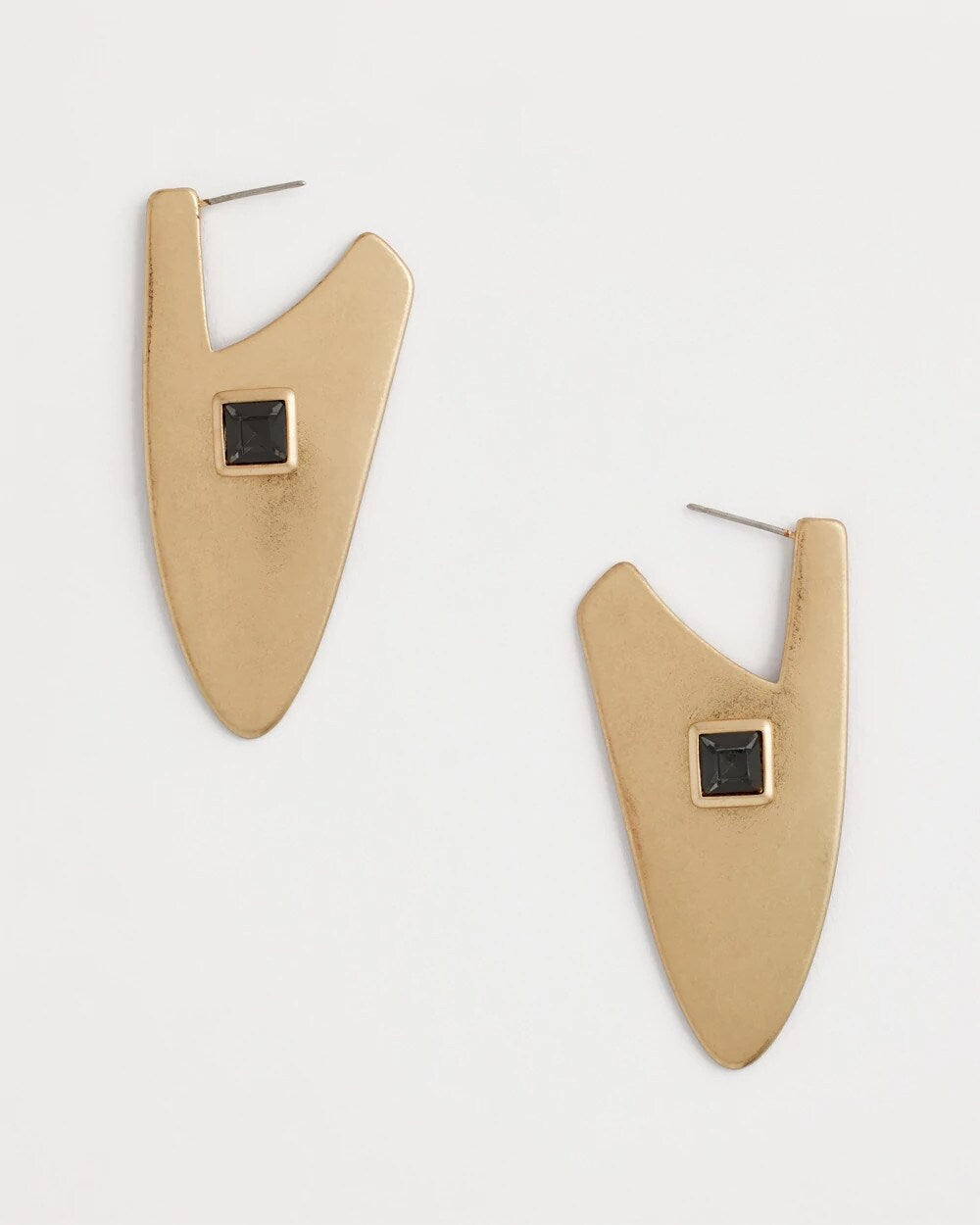 Chico's Gold Triangle Linear Earrings GOLD