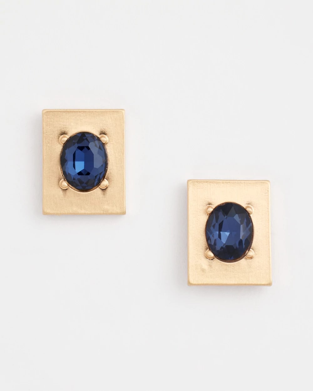 Chico's Blue & Gold Stud Earrings BLUE
