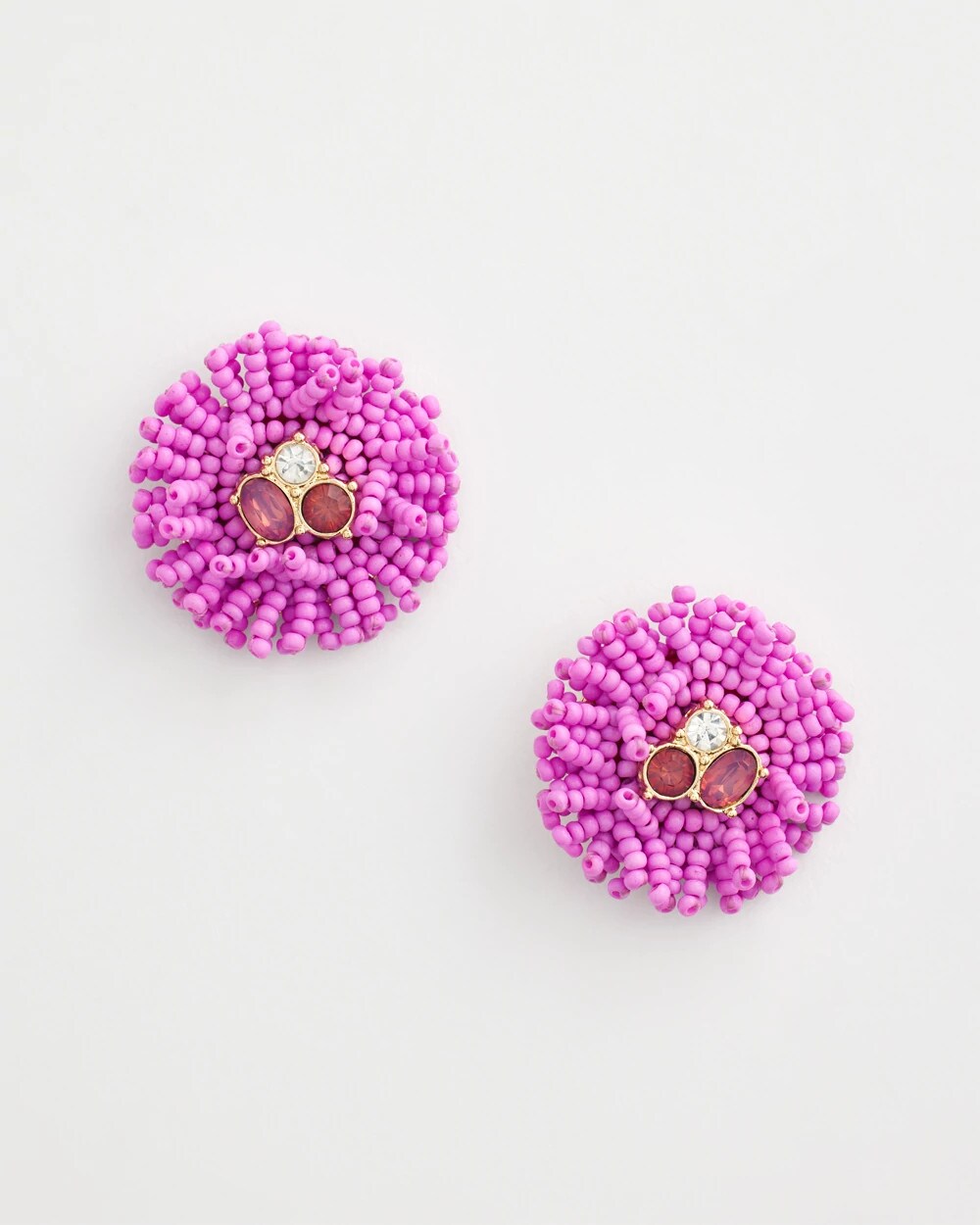 Chico's No Droop® Seed Bead Stud Earrings PINK