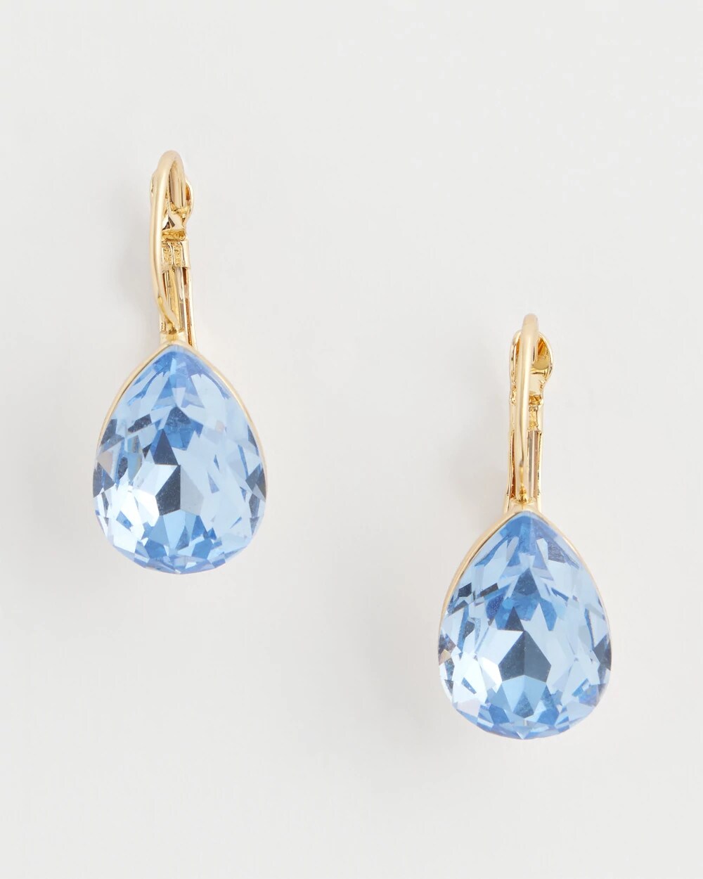 Chico's Aqua Gem Teardrop Earrings BLUE