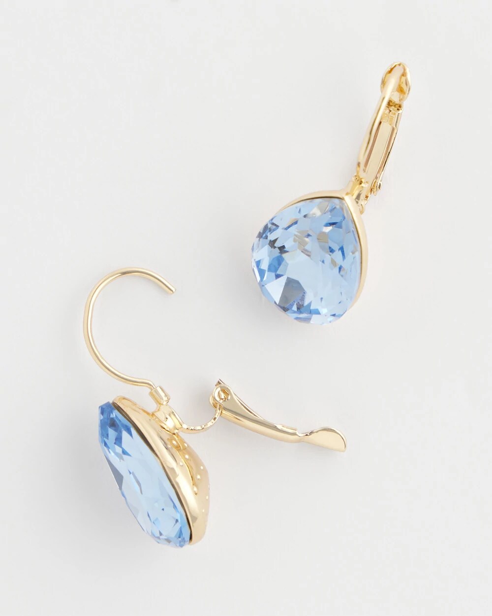 Chico's Aqua Gem Teardrop Earrings BLUE