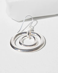 Chico's Silver Tone Drop Pendant Earrings SILVER
