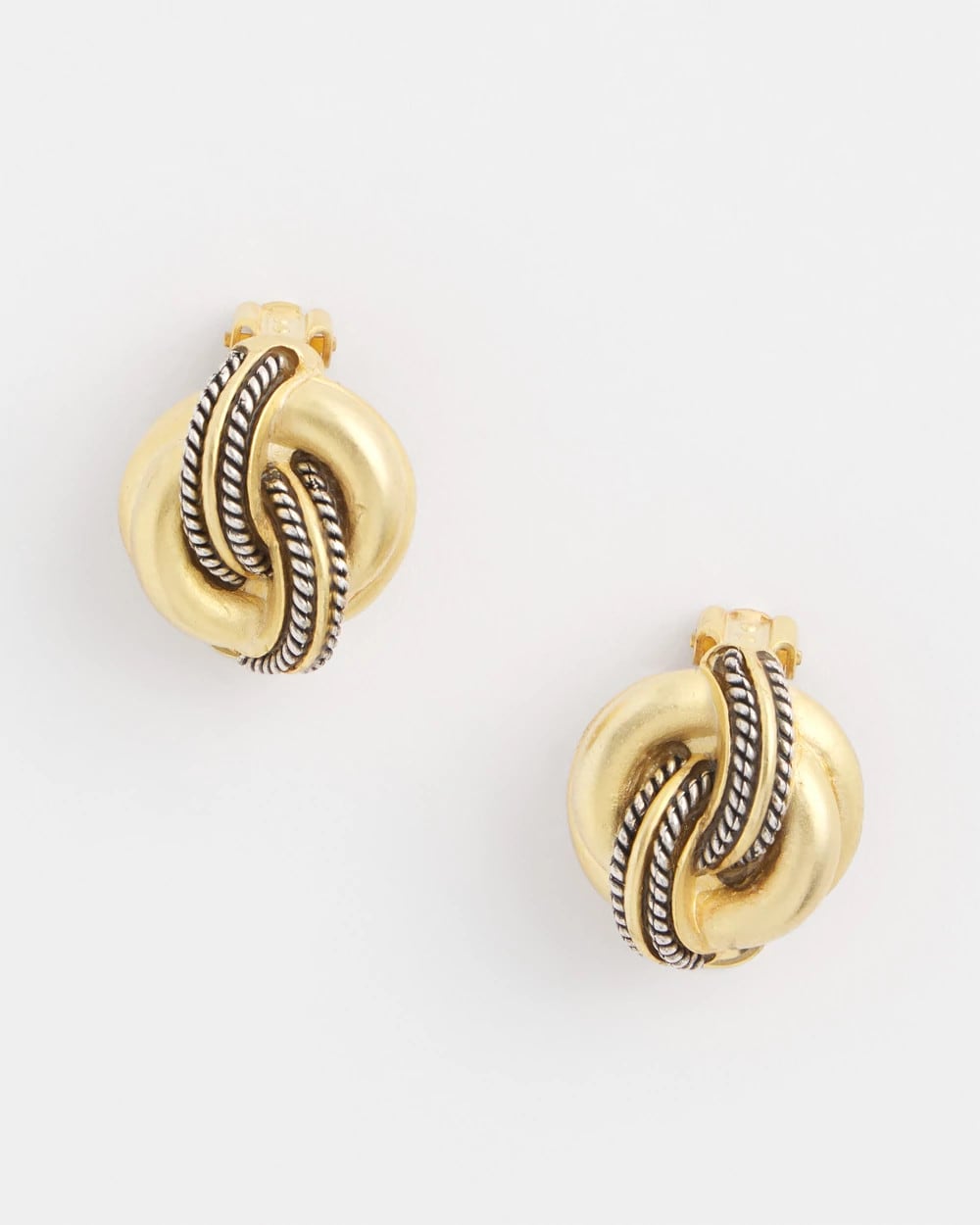 Chico's No Droop™ Gold Knot Clip-On Earrings GOLD