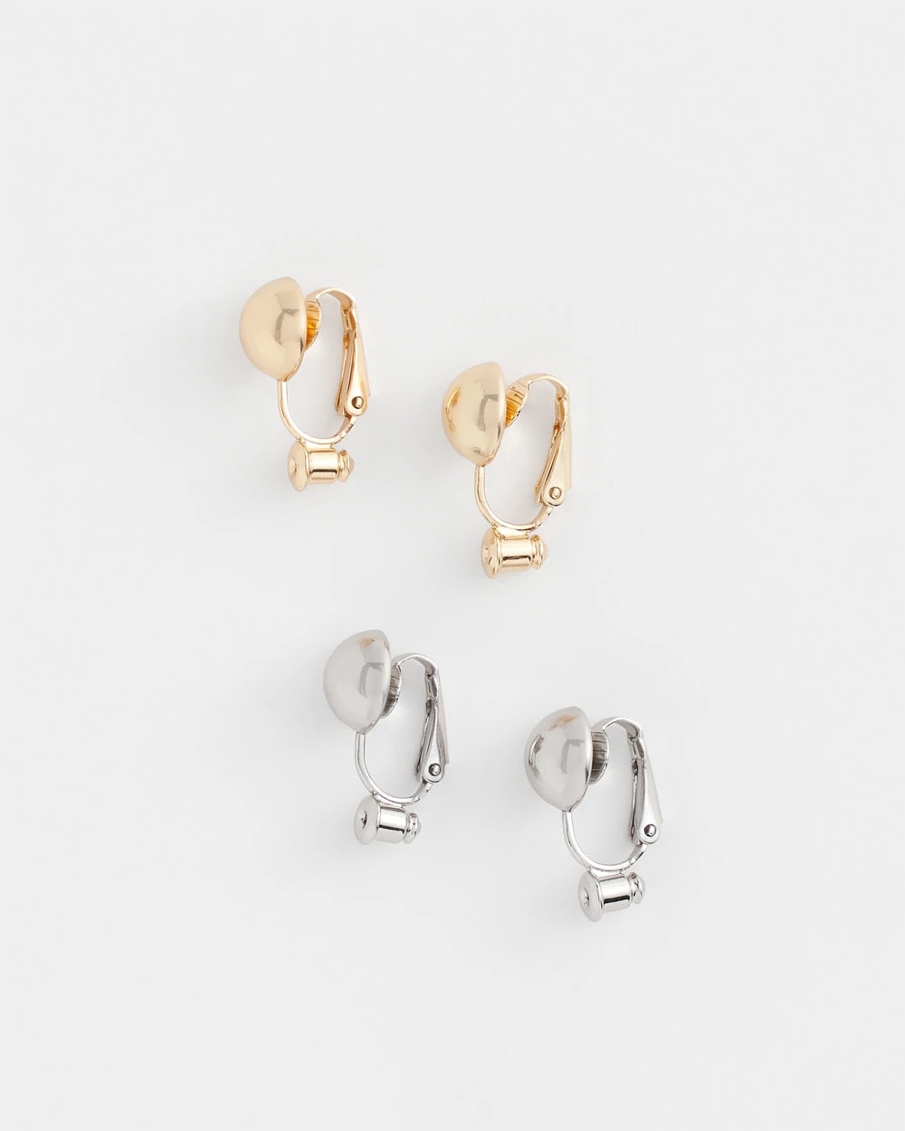 Chico's Clip Earring Converters MIXED METALS