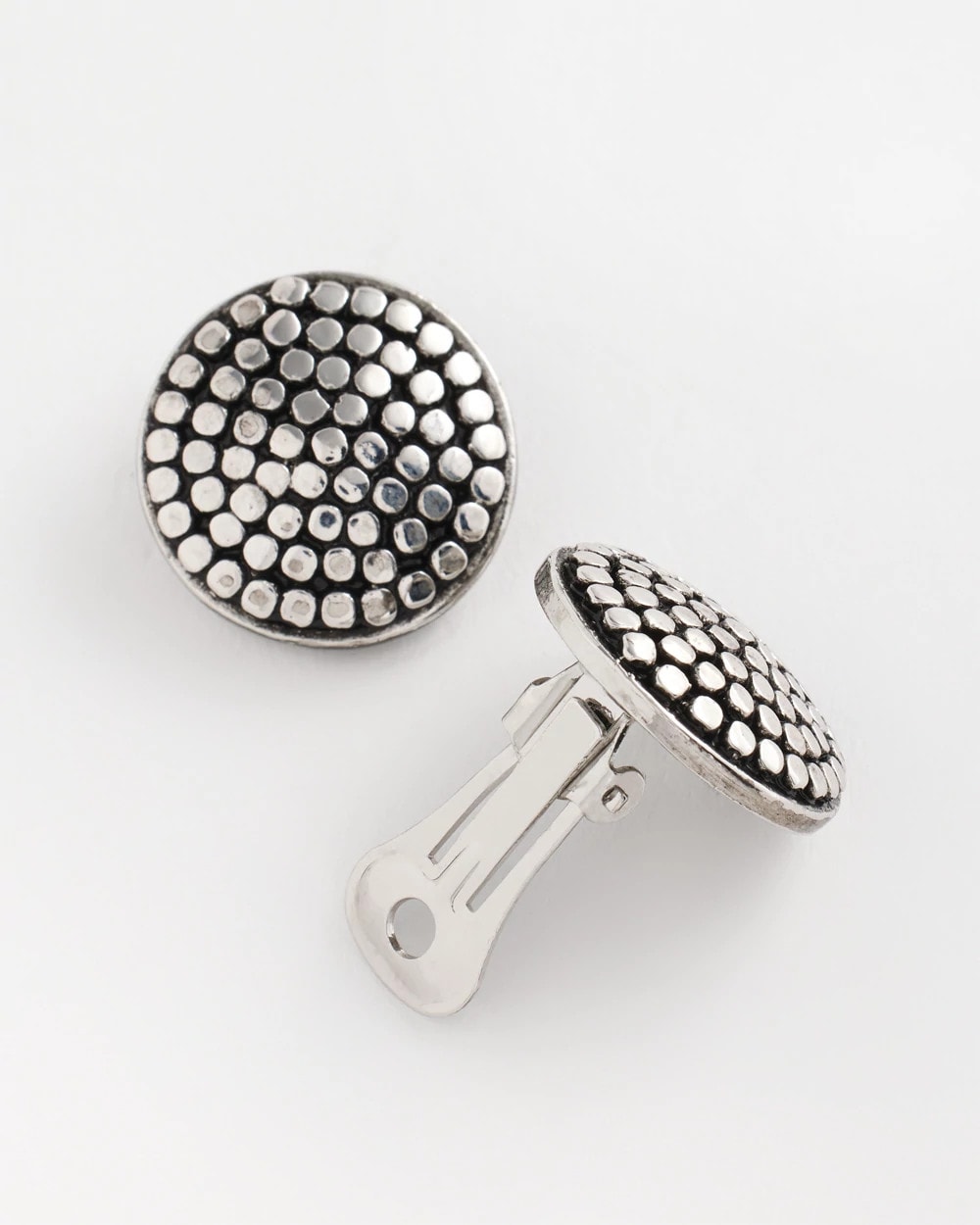 Chico's No Droop® Round Silvertone Stud Earrings SILVER