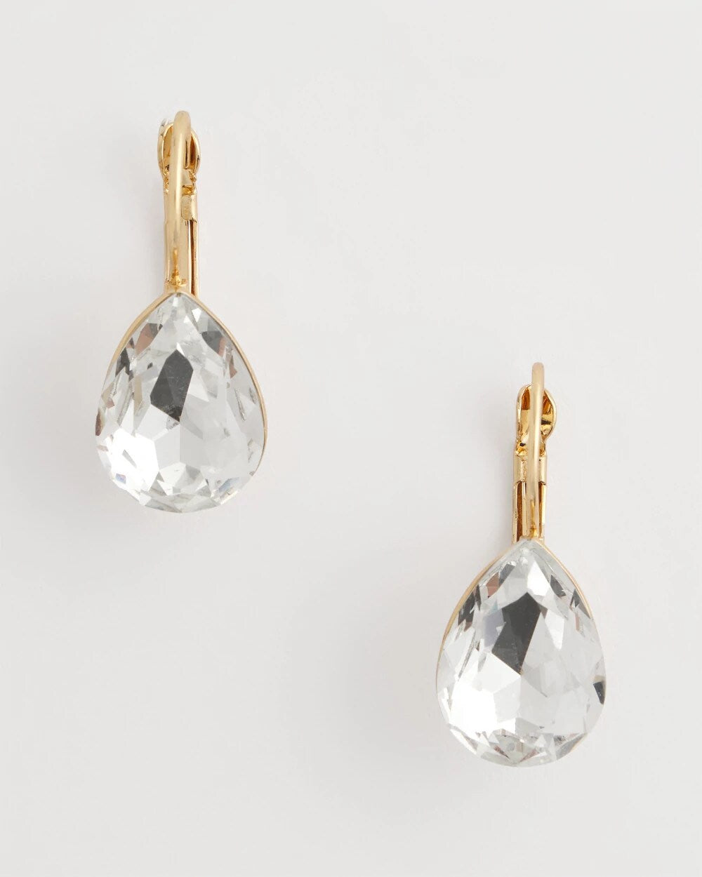 Chico's Crystal Gem Teardrop Earrings CRYSTAL