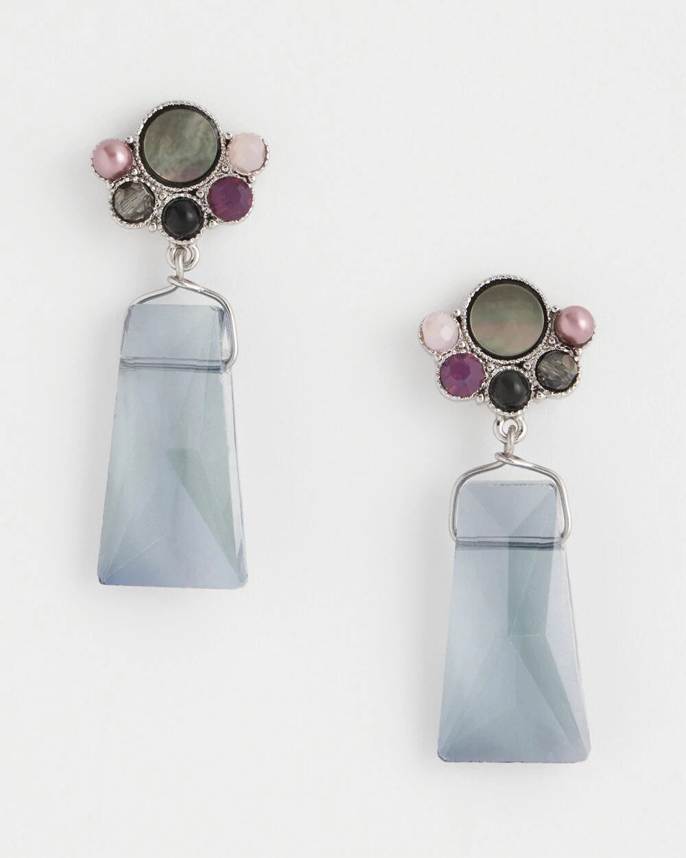 Chico's Multi Faceted Drop Earrings MULTI