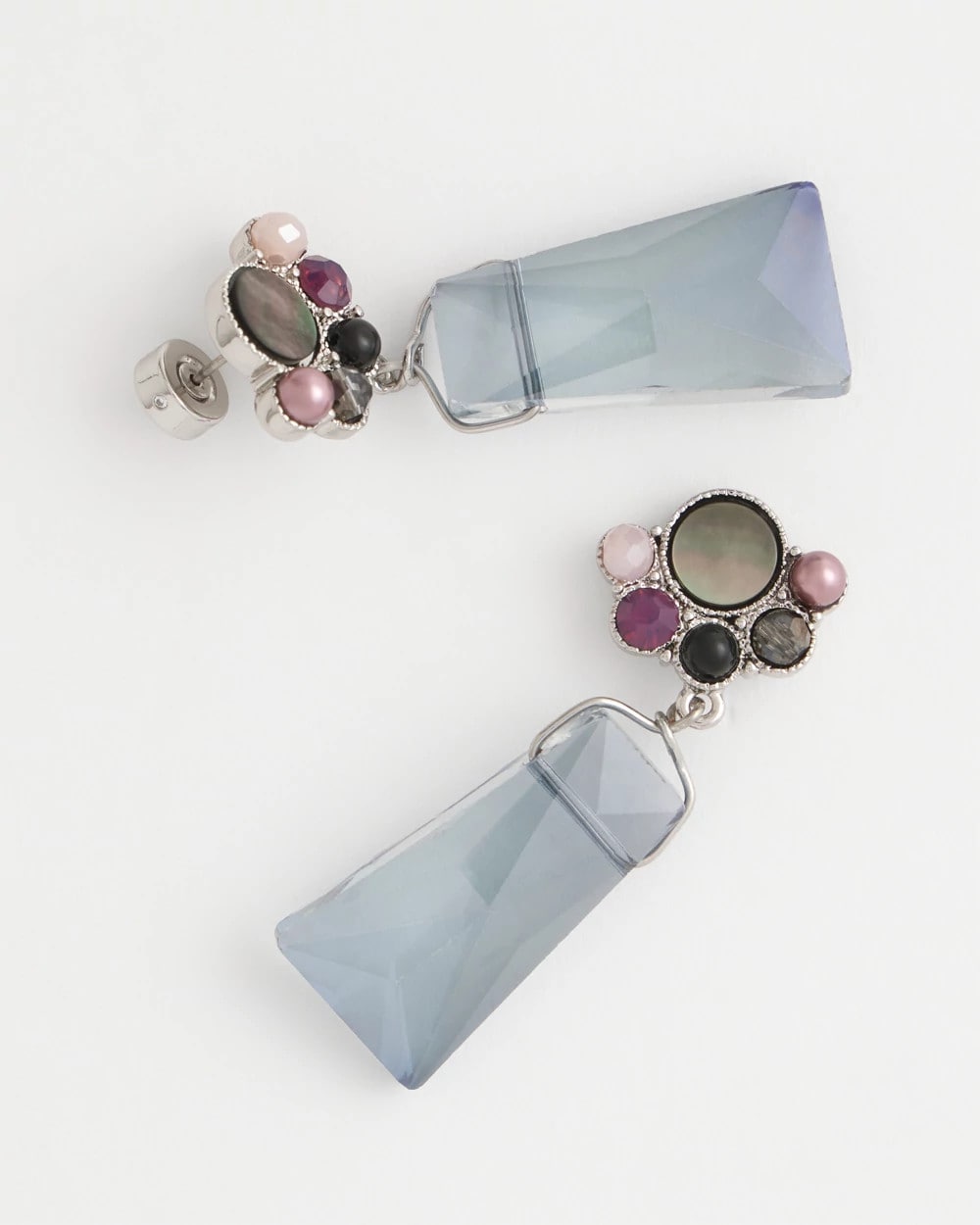 Chico's Multi Faceted Drop Earrings MULTI