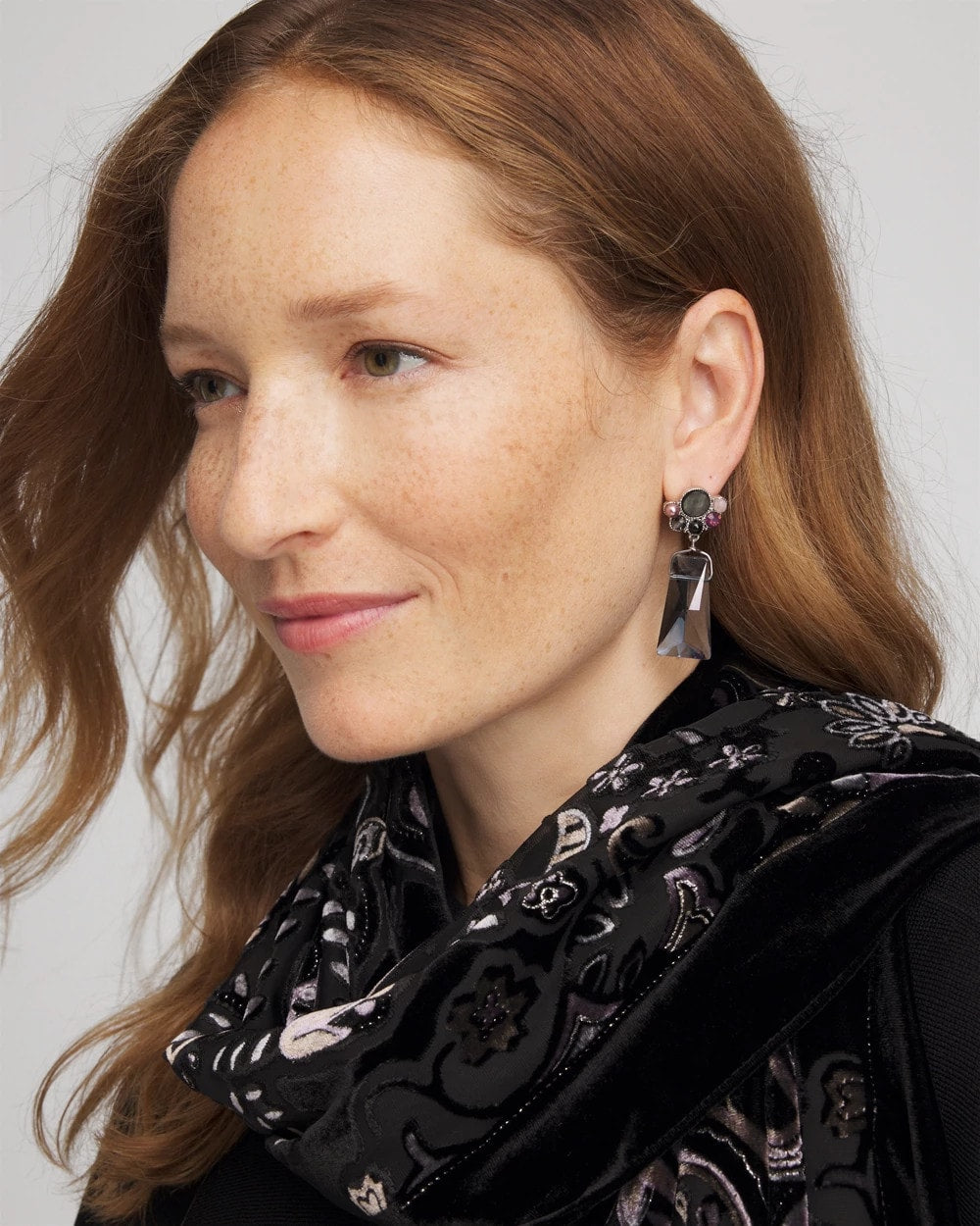 Chico's Multi Faceted Drop Earrings MULTI