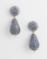 Chico's Wrapped Teardrop Post Earrings BLUE