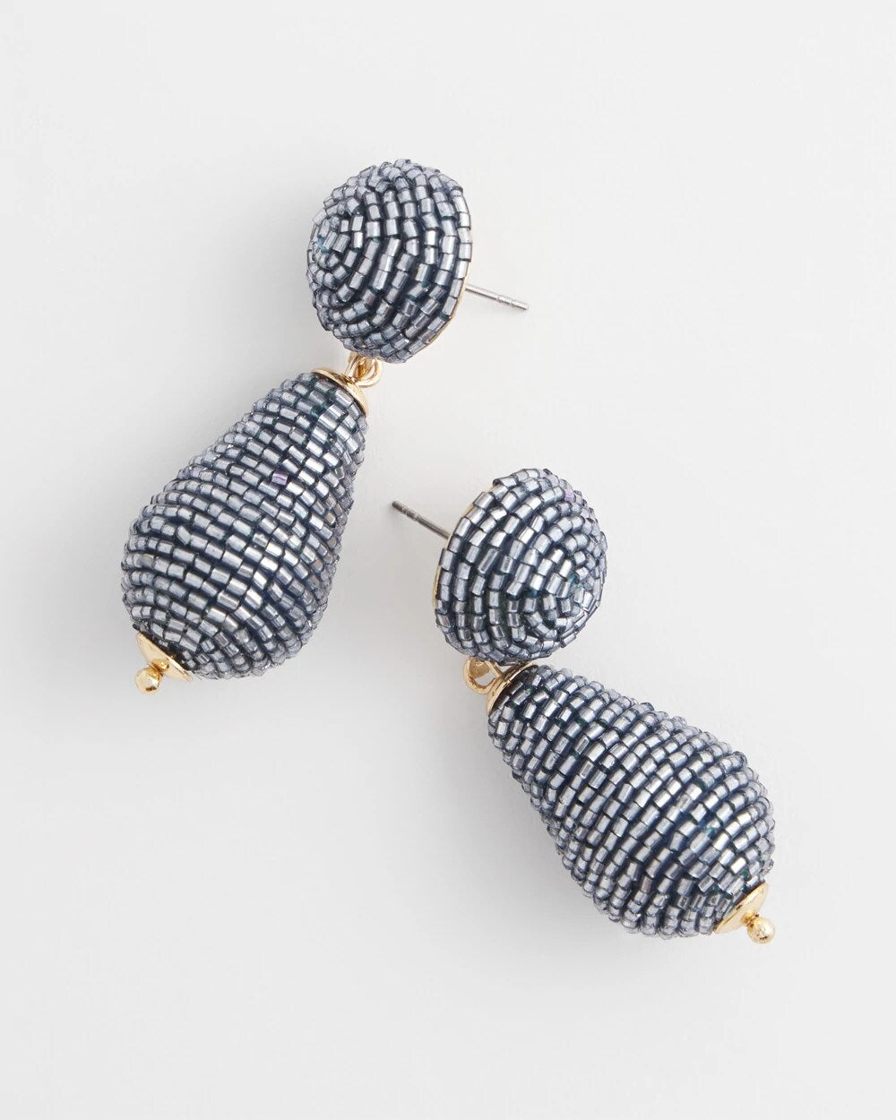 Chico's Wrapped Teardrop Post Earrings BLUE