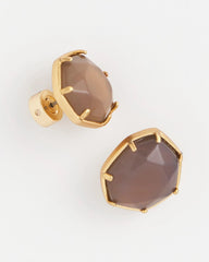Chico's Agate Stone Stud Earrings NEUTRAL