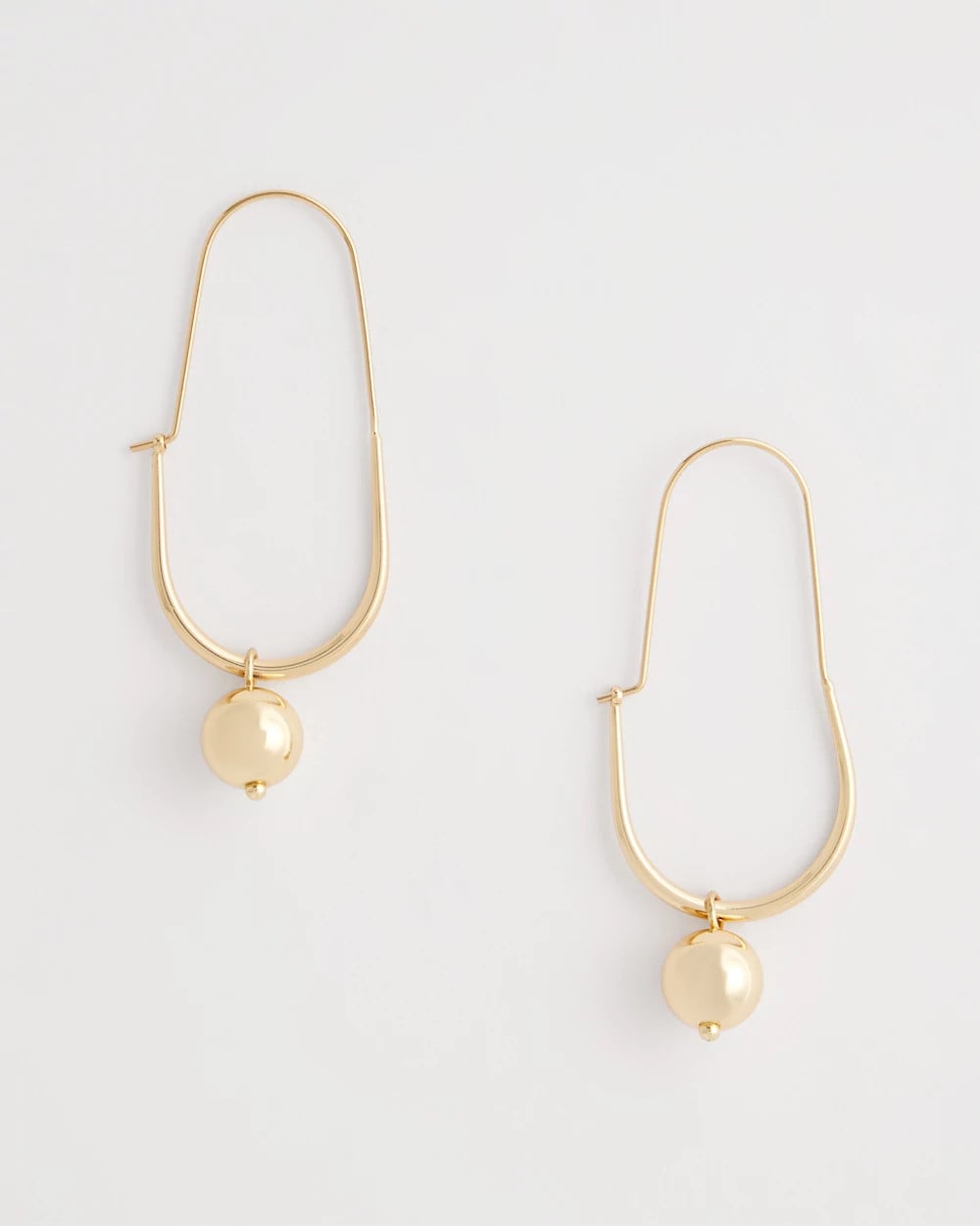 Chico's Gold Bead Threader Earrings GOLD