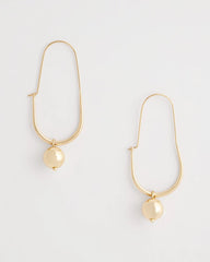 Chico's Gold Bead Threader Earrings GOLD