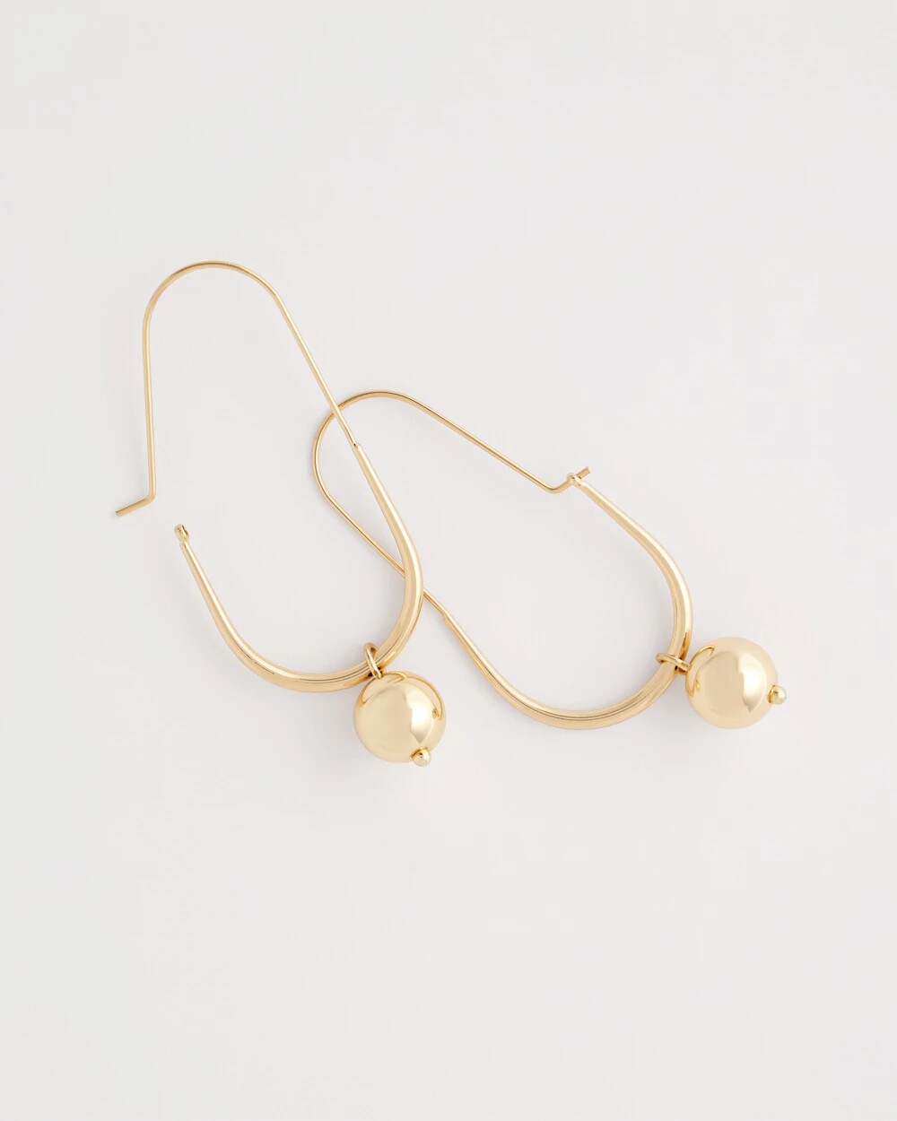 Chico's Gold Bead Threader Earrings GOLD
