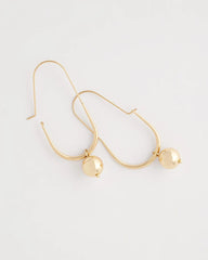 Chico's Gold Bead Threader Earrings GOLD