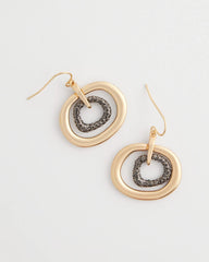 Chico's Pave Mixed Metal Earrings MIXED METALS