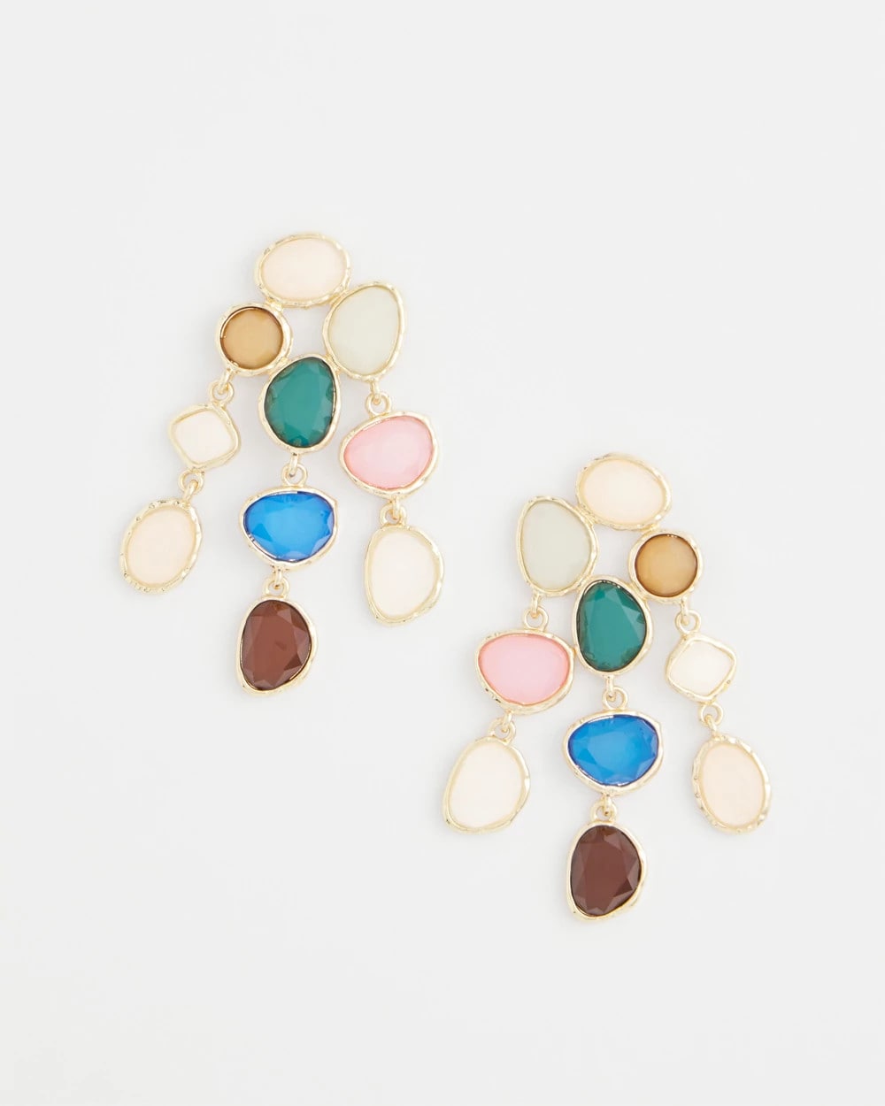 Chico's No Droop® Rainbow Resin Drop Earrings MULTI