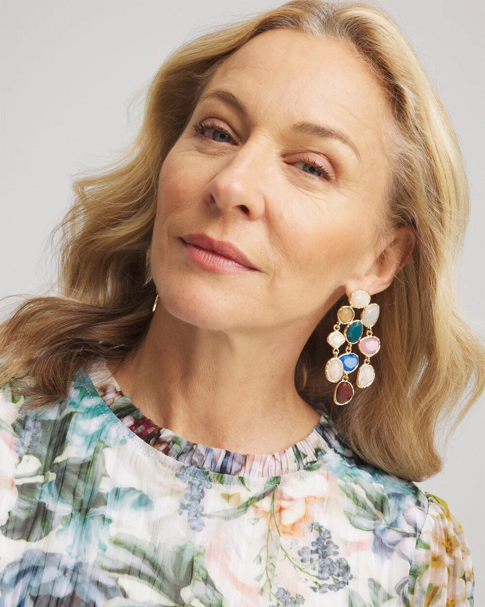Chico's No Droop® Rainbow Resin Drop Earrings MULTI