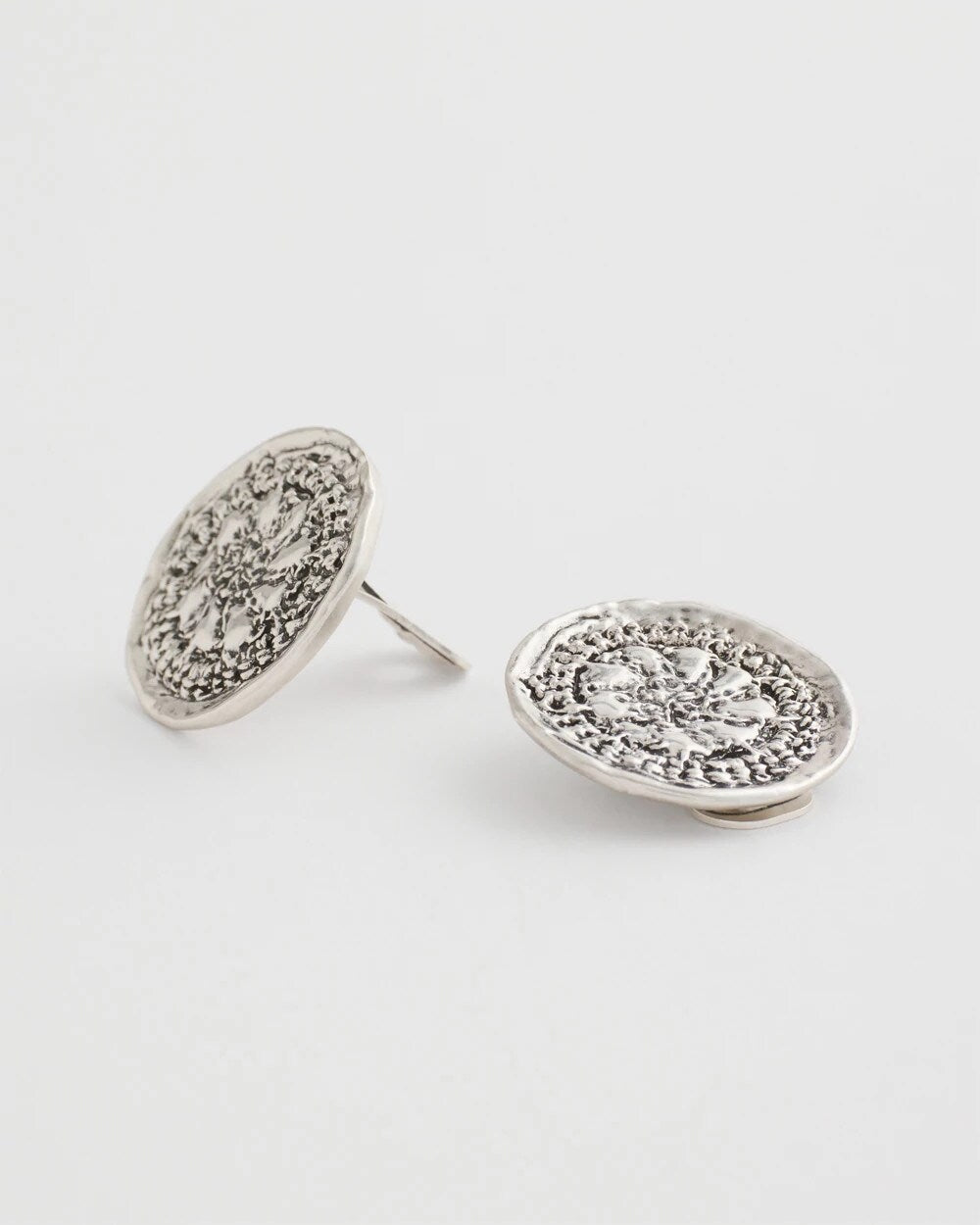 Chico's Medallion Earrings SILVER