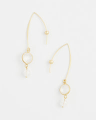 Chico's No Droop® Quartz Crystal Threader Earrings GOLD