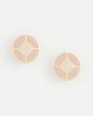 Chico's No Droop® Enamel Clip-On Earrings PINK