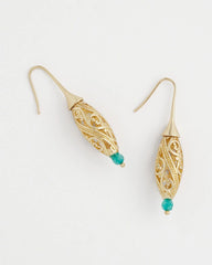 Chico's Gold Lantern Drop Earrings GOLD