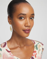 Chico's Gold Lantern Drop Earrings GOLD