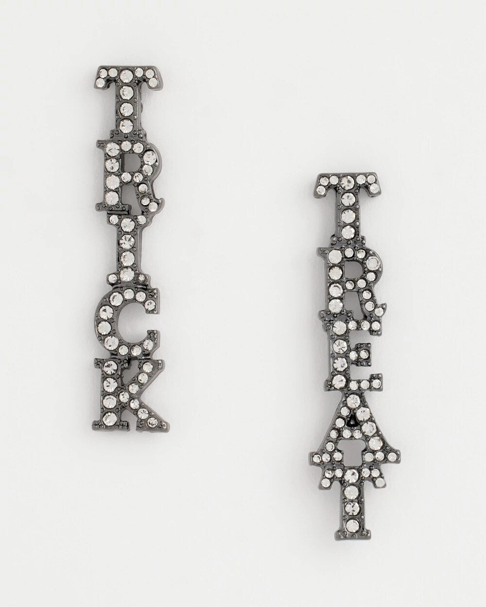 Chico's Trick Or Treat Glitz Earrings SILVER