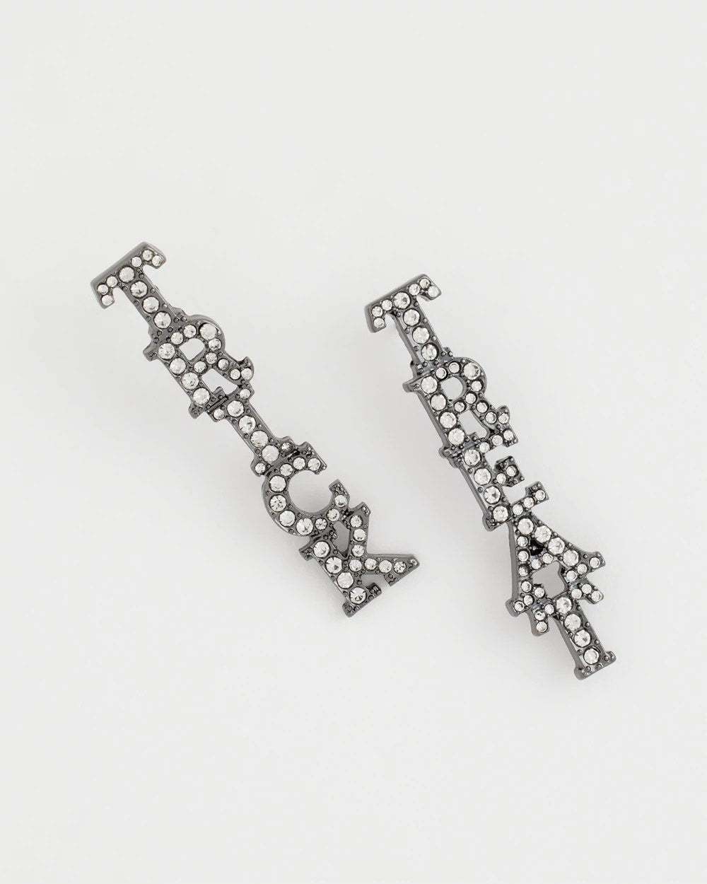 Chico's Trick Or Treat Glitz Earrings SILVER