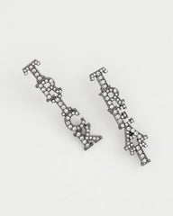 Chico's Trick Or Treat Glitz Earrings SILVER