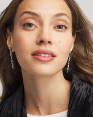 Chico's Trick Or Treat Glitz Earrings SILVER