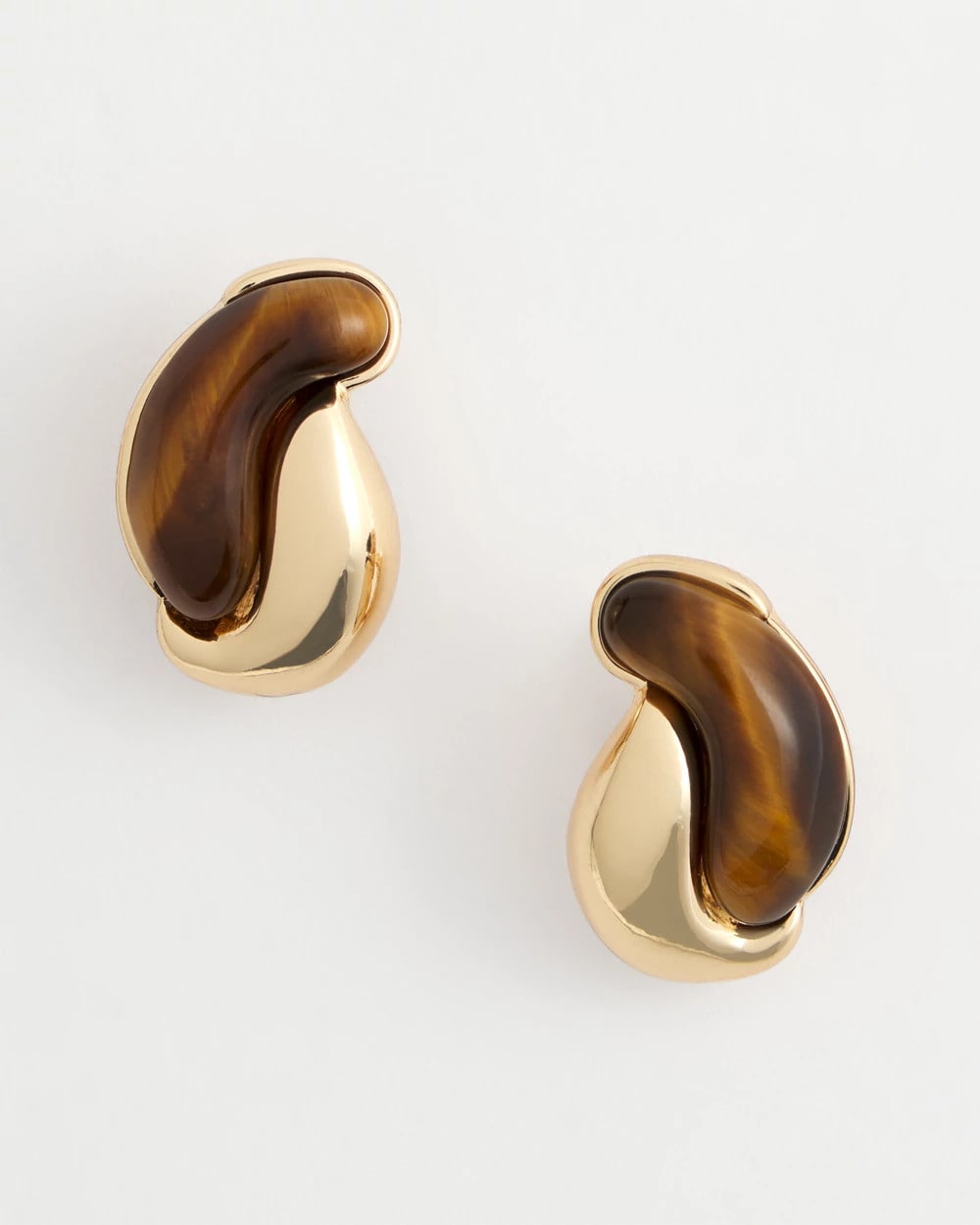 Chico's Tortoise Marble Clip-On Earrings NEUTRAL